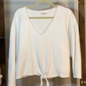 Madewell 3/4 sleeve, tie waist - top